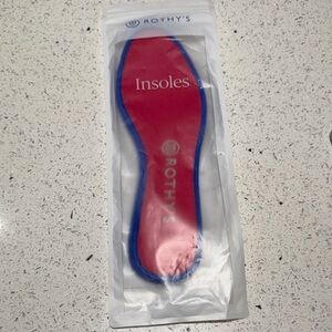 Rothy's Pink Insoles with Blue Edge